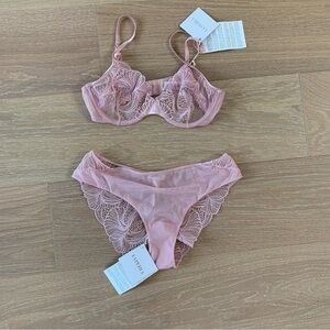 La Perla Pink Camelia Brazilian Briefs